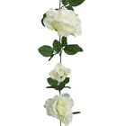Knstliche Rosengirlande ca. 180cm. Blumengirlande, weie Rosen, Hochzeitsdeko