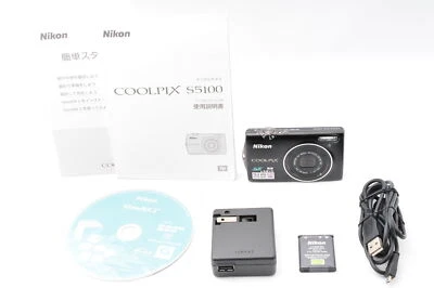 [MINT] Nikon COOLPIX S5100 Black 12.2MP 5x Compact Digital Camera From JAPAN - Image 1 of 4
