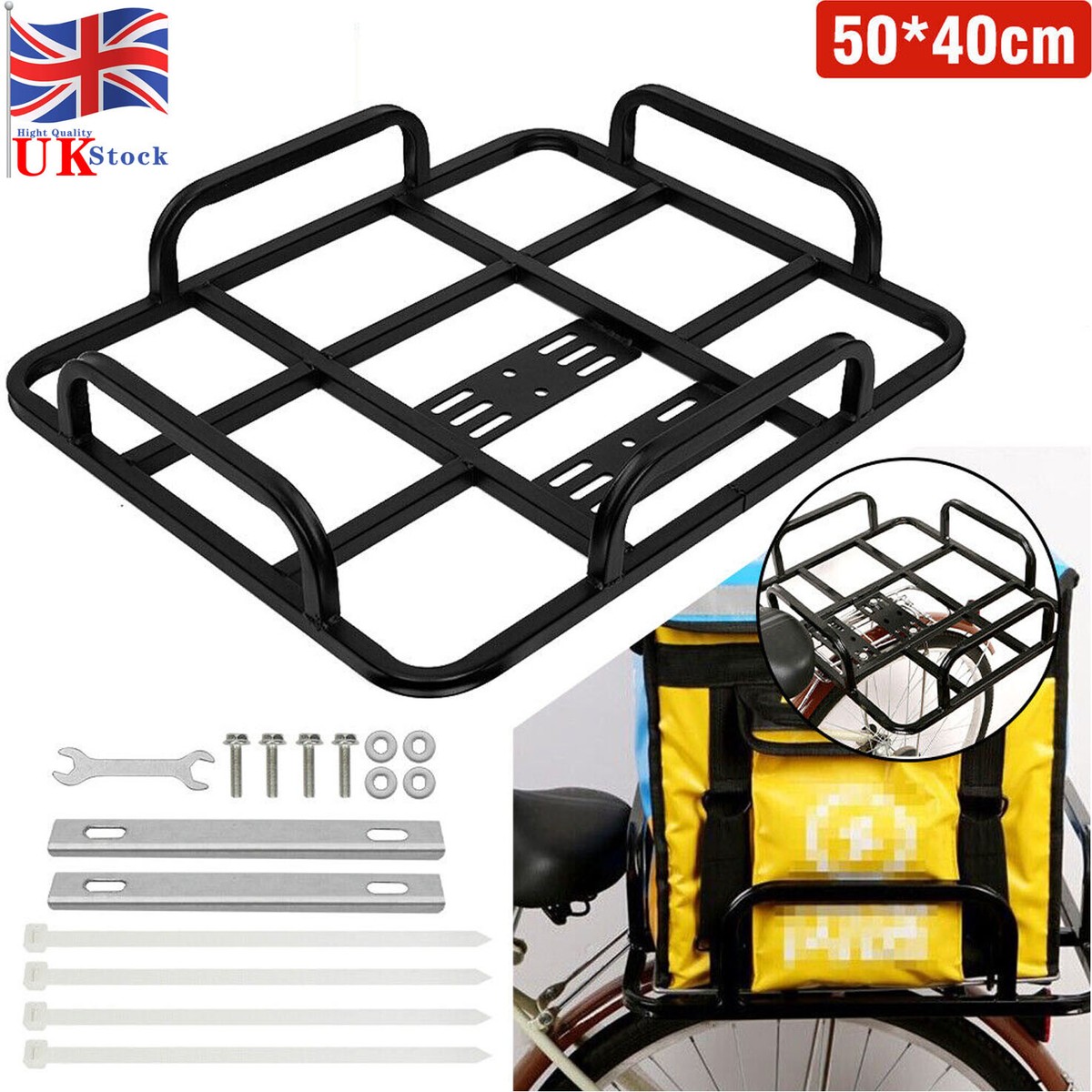 Bicycle Luggage Carrier XLC Pannier Rack - Silver Aluminum Luggage ...
