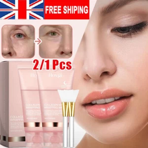 2/1PACK Collagen Overnight Wrapping Mask KOREAN GLASS SKIN ROUTINE Elasticity UK - Picture 1 of 26