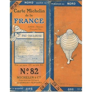 CARTE Michelin N°82 PAU-TOULOUSE Pamiers Mont-de-Marsan Gaillac Lectoure 1924 - Picture 1 of 7