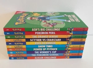 SET x 10 POKEMON OFFICIAL PRODUCT PAPERBACK BOOKS 1-10 COLLECTION SERIES - Imagen 1 de 4