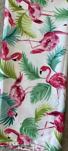 Cynthia Rowley? Pink Flamingo Tablecloth Palms Tropical Indoor Outdoor 60x102” - Picture 1 of 7