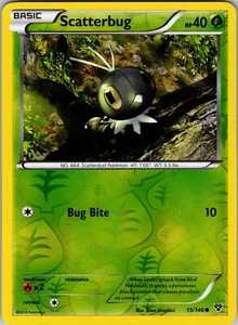 Pokemon TCG Scatterbug XY Base Set 15/146 Reverse Holo Common Card NM - Picture 1 of 2