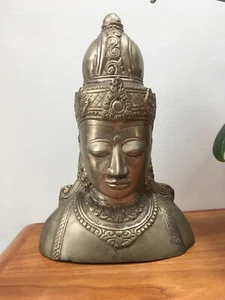 11”Tibet Buddhism temple Tara Kwan-Yin GuanYin Buddha statue Tibet silver - Picture 1 of 9