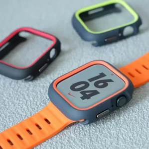 Etui ochronne z TPU + miękki silikonowy pasek do Apple Watch – pasek i pokrowiec combo - Zdjęcie 1 z 16
