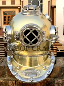 18" Brass Scuba Mark IV Deep Sea US Navy Vintage Diving Divers Home Décor Helmet - Picture 1 of 5
