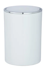 WENKO Schwingdeckel Eimer Inca weiß 5 L Müll Abfall Kosmetik Bad Küchen Gäste WC - Bild 1 von 6