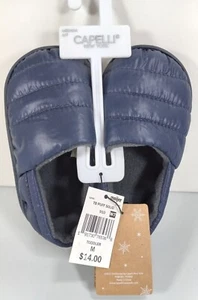 Baby Kleinkind Capelli of New York marineblaue bauschige Hausschuhe Größe 6/7 Medium neu mit Etikett - Bild 1 von 2