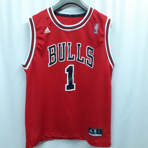 LNWOT Adidas Red NBA Chicago Bulls Derrick Rose #1 Jersey Youth Boys Size Large Cover