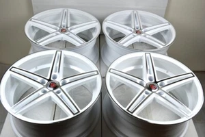 Set of 4 New 18x8 DDR Talon White Machined Face 18" Rims Wheels 5x114.3 35mm - Picture 1 of 3
