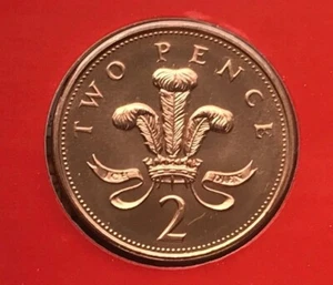 1997 TWO 2 PENCE COIN 2P BRILLIANT UNCIRCULATED BUN BUNC - Picture 1 of 3