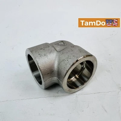 ASME B16.11 1-1/4" 90° Elbow F304/L Stainless Steel Threaded Pipe Fitting - Image 1 of 4