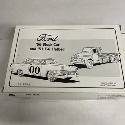 First Gear Shell Oil ‘56 stock car and ‘51 F-6 flatbed 1/34 Scale New In Box - Image 1 of 4