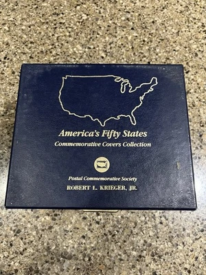 America’s Fifty States Commemorative Covers Postal Society Box Complete Vintage - Image 1 of 4