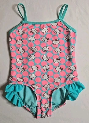 Nuevo traje de baño de una pieza para niñas pequeñas Hello Kitty talla 3-4 nuevo en caja  Foto 1 de 3