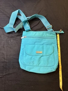 Baggallini Town Bag Crossbody verstellbarer Riemen Reise Organizer Handtasche türkis - Bild 1 von 11