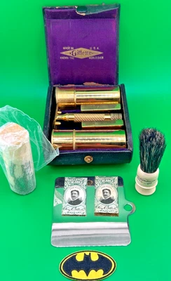 Safety Razor Gillette Gold Bull Dog set Very RARE XMAS READY - Image 1 of 4