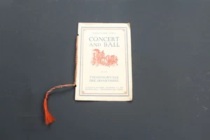 ANTIGUO 1923 ANUAL AÑO NUEVO CONCIERTO BAILE INVITACIÓN THOMPSONVILLE VAPOR DE BOMBEROS - Imagen 1 de 4