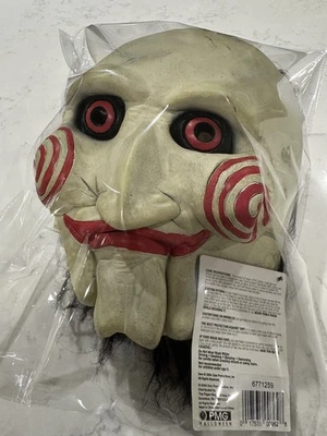 SAW Billy Puppet Overhead Latex Mask, One Size Adult, BRAND NEW - Image 1 of 3