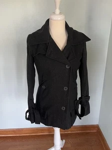 Pepe Jeans London Double Breasted Peacoat Jacket Coat Old Money Britpop Sz S - Picture 1 of 9