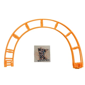 2 Micro Knex Track Orange 180 Degree Curved Pieces - K'nex Coaster Parts - Picture 1 of 2
