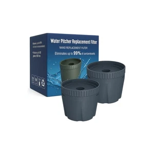 Nispira Water Pitcher Filter Replacement For Epic Nano Pitcher 150 Gal, 2 Packs - Picture 1 of 9