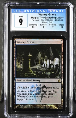 WATERY GRAVE Ravnica Foil Rare CGC 9 Q++ MTG [Nostalgium] - Image 1 of 2