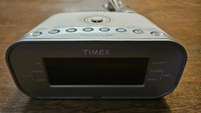 Timex AM/FM Dual Alarm Clock Radio 1.2" Green Display  - Image 1 of 2