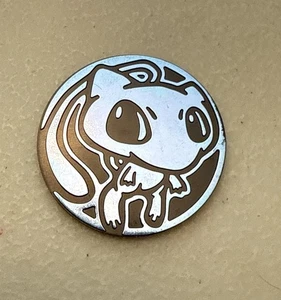 Mew Blue Plastic Flip Coin Pokemon TCG Shining Legends Collector Chest Token - Picture 1 of 4