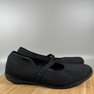 BZees Keynote Mary Jane flache Damenschuhe Größe 9 schwarze bequeme Strick-Slipper - Bild 1 von 8