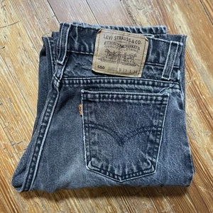 Vintage 90s Levi’s 550 Jeans Size 29x34 Black Denim 28x33 USA Made 1994 - Picture 1 of 16