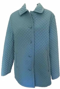 Appleseeds Quilted Lightweight Jacket Women’s Blue Two Zip Pockets Lined Sz XL - Picture 1 of 10