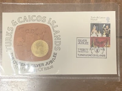 TURKS & CAICOS 1977 FDI QUEEN ELIZABETH 2 SILVER JUBILEE - Image 1 of 2