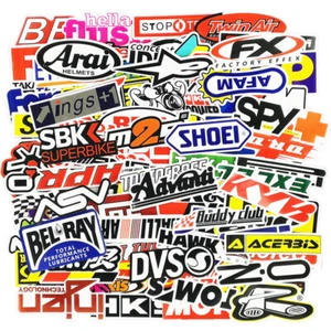 100PCS Vinyl Sticker Pack JDM Car Racing Motocross Motorcycle Helmet Vinyl Decal - Bild 1 von 8
