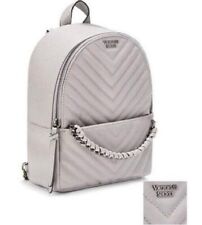 Victoria's Secret The Victoria V Quilted Small Backpack Blush Pink Chain