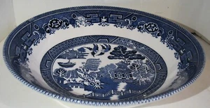 Vtg. Queen's by Churchill Willow Blue (Blue Willow) Soup Pasta Bowl 8 7/8" dia - Picture 1 of 7