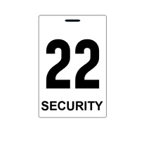 Security guard crowd controller number tag ID plastic PVC card high quality