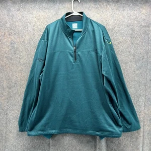 Callaway Sweater Men XXL Teal Blue Half Zip Pullover Fleece Polyester Golf Knit - Picture 1 of 11