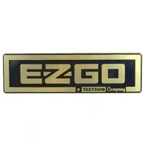 Carro de golf E-Z-GO TXT y maratón emblema/placa de identificación - negro/dorado | 1988 - 2013 - Imagen 1 de 1
