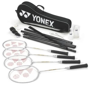 Yonex Badminton 4 Players Gear Set 4x Rackets, 2x Shuttles & Net and Post - Picture 1 of 3