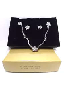 Set regalo vintage 2000 Avon Silvertone Swirl Floret - Foto 1 di 6