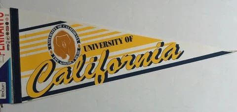 University of California Golden Bear Felt Licensed Yellow, Blue & White Pennant Cover