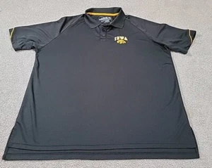 University of Iowa Hawkeyes Mens 2XL Golf Polo Black, LOGO, NCAA - Picture 1 of 10