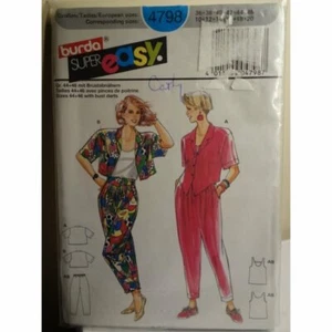 Burda Nähmuster 4798 supereinfaches TOP und HOSE Made in Germany UNGESCHNITTEN Vintage - Bild 1 von 4