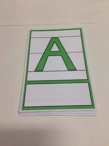 Alphabet letters Cards - Playdoh wipe-n-write - Laminated card set Preschool - Picture 1 of 5