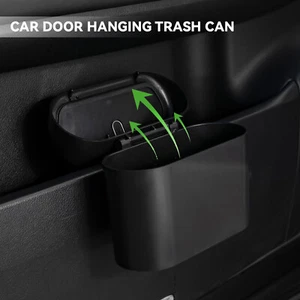 Mini Car Trash Rubbish Can Push in Door Hanging Rubbish Garbage Dustbin Box - Picture 1 of 7