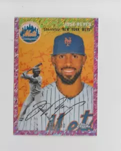 JOSE REYES 2023 TOPPS CHROME PLATINUM ANNIVERSARY FUCHSIA #D /100 NEW YORK METS - Picture 1 of 2