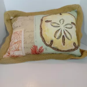 NWT Beach Life Pillow Beachy Coastal Sea Life Colors Decor 21.5" X 16.5" Oblong - Picture 1 of 7