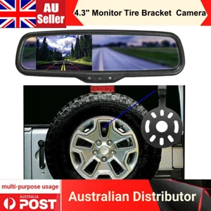 Backup Camera w/ Spare Tire Bracket For Jeep Wrangler JK 2007-2018+ 4.3" Monitor - Picture 1 of 12